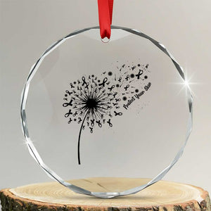 Protect Your Skin Crystal Glass Ornament Melanoma Awareness Dandelion Gift TS12 Transparent Glass 3'' Circle Print Your Wear