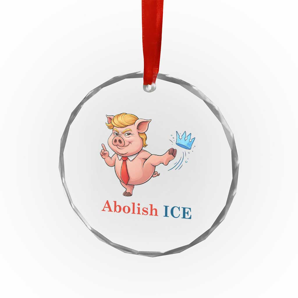 Protest Pig Kicking Icy Crown Crystal Glass Ornament Political Humor Gift TS12 Print Your Wear