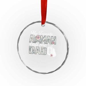 Proud Air Force Family Crystal Glass Ornament My Favorite Airman Calls Me Dad TS10 Print Your Wear