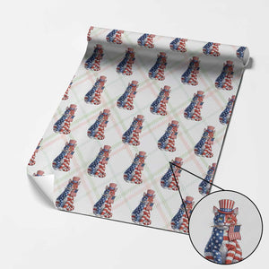 Proud American Cat Lover Wrapping Paper Roll Patriotic Animal Lover Gift TS12 Christmas Plaid Print Your Wear