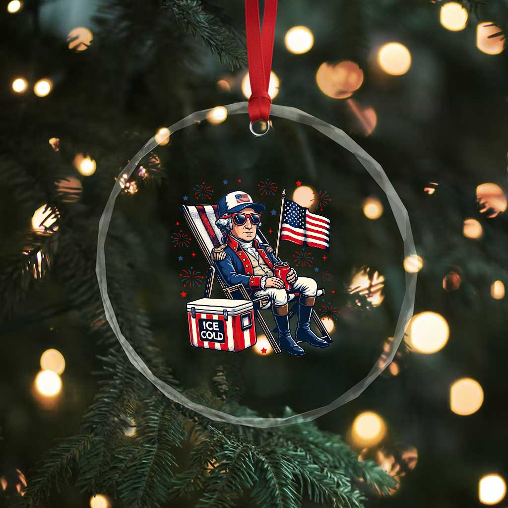 Proud American George Washington Patriotic Crystal Glass Ornament TS12 Print Your Wear