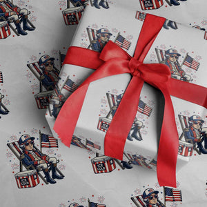 Proud American George Washington Patriotic Wrapping Paper Roll TS12 White Print Your Wear