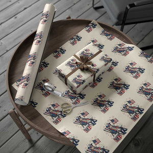 Proud American George Washington Patriotic Wrapping Paper Roll TS12 Beige Print Your Wear