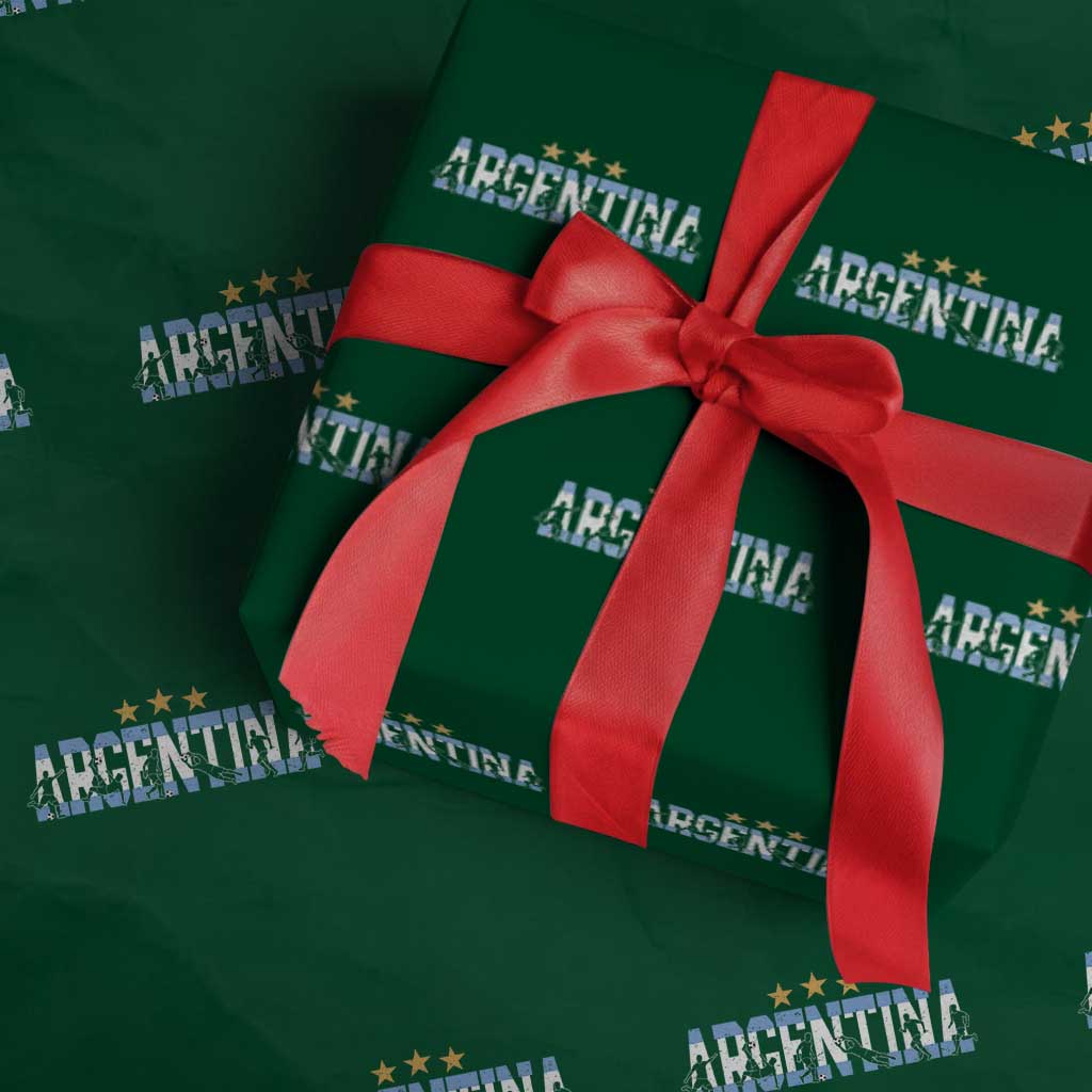 Proud Argentina Futbol Supporter National Pride Gift Wrapping Paper Roll TS12 Green Print Your Wear