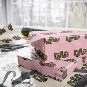 Proud Army Dad USA Flag Camo Wrapping Paper Roll Fathers Day Gift TS12 Light Pink Print Your Wear