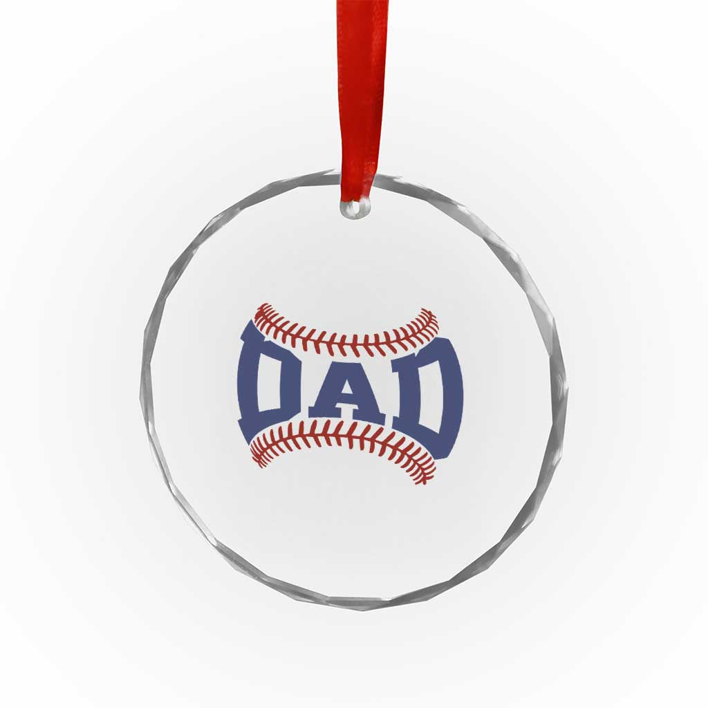 Proud Baseball Dad Crystal Glass Ornament Game Day Gift For Him TS12 Print Your Wear