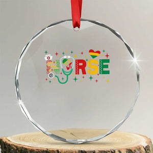 Proud Black Nurse Crystal Glass Ornament Black History Month Gift TS12 Transparent Glass 3'' Circle Print Your Wear