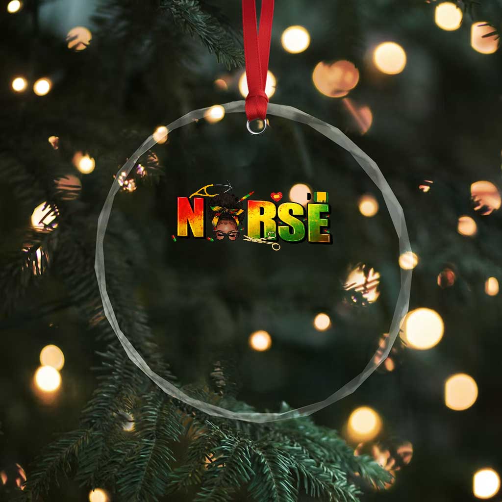 Proud Black Nurse Crystal Glass Ornament Black History Month Healthcare Gift TS12 Print Your Wear
