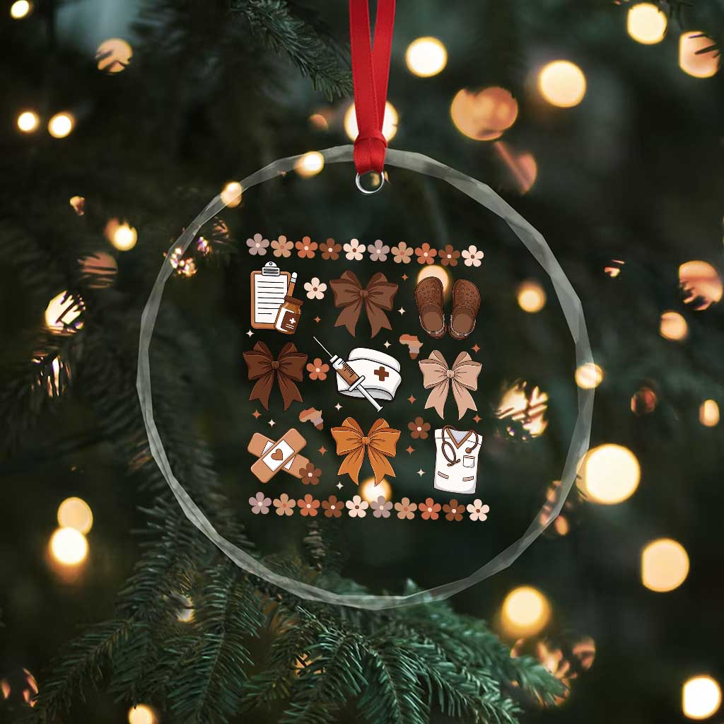 Proud Black Nurse Crystal Glass Ornament Gift For African Nurse Black History TS12 Print Your Wear