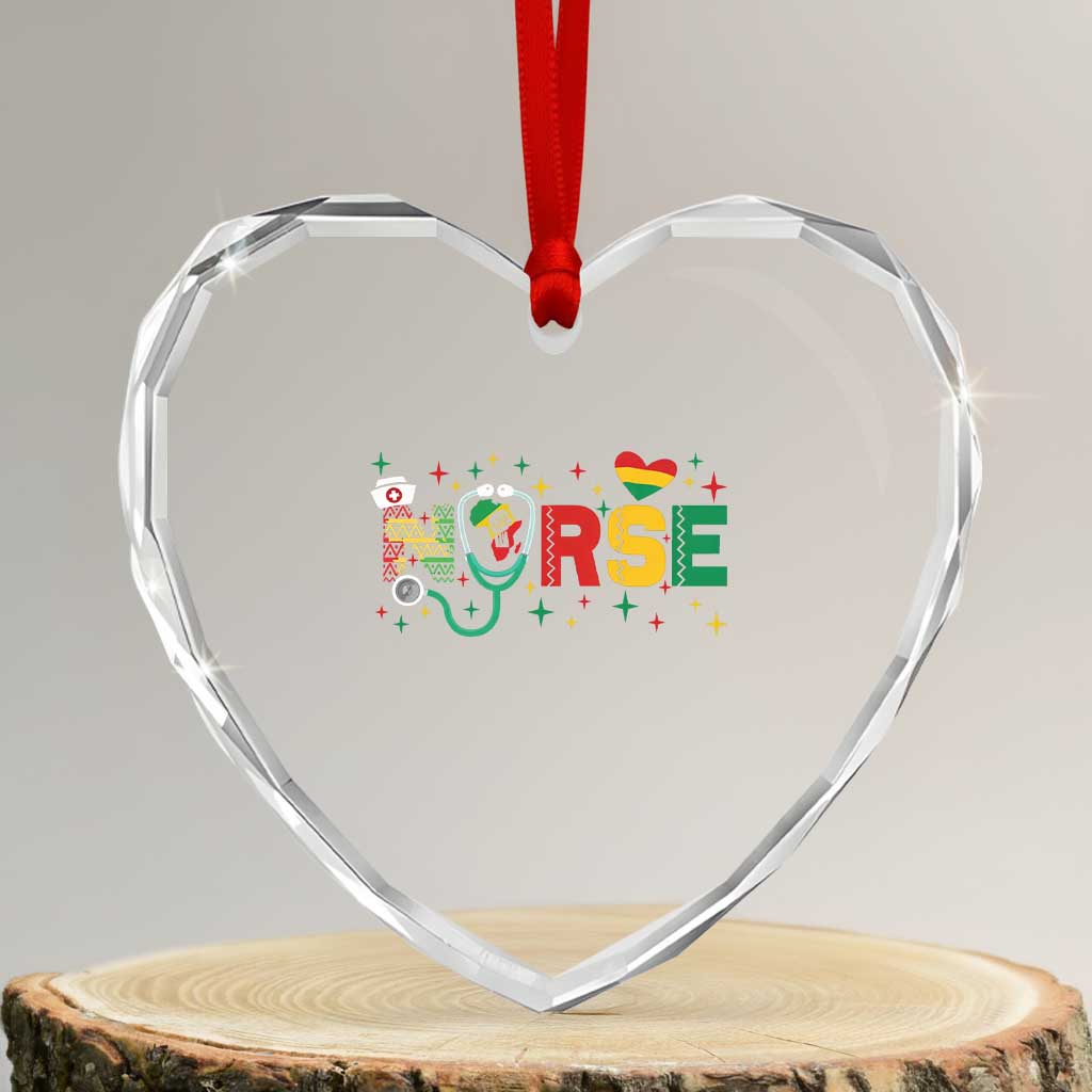Proud Black Nurse Heart Crystal Glass Ornament Black History Month Gift TS12 Transparent Glass 3'' Heart Print Your Wear