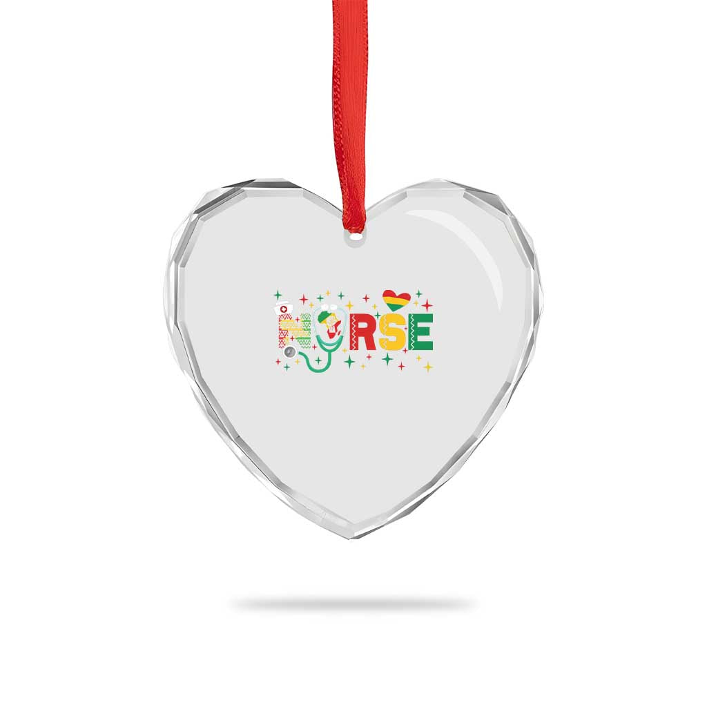 Proud Black Nurse Heart Crystal Glass Ornament Black History Month Gift TS12 Print Your Wear