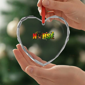 Proud Black Nurse Heart Crystal Glass Ornament Black History Month Healthcare Gift TS12 Print Your Wear