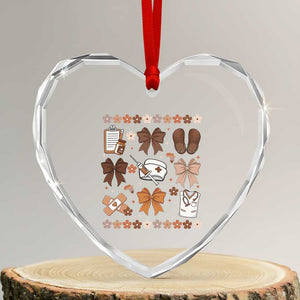 Proud Black Nurse Heart Crystal Glass Ornament Gift For African Nurse Black History TS12 Transparent Glass 3'' Heart Print Your Wear