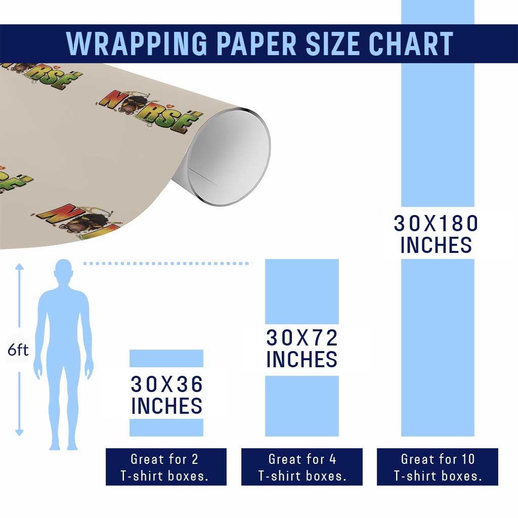 Proud Black Nurse Wrapping Paper Roll Black History Month Healthcare Gift TS12 Print Your Wear