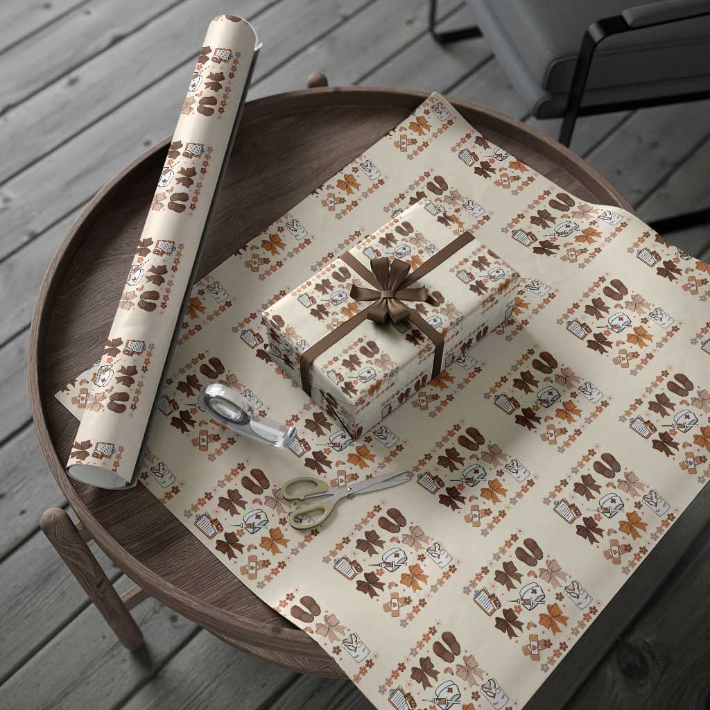 Proud Black Nurse Wrapping Paper Roll Gift For African Nurse Black History TS12 Beige Print Your Wear