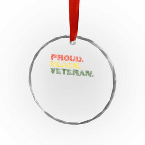 Proud Black Veteran Crystal Glass Ornament Veterans Day Proud Military Camouflage TS11 Print Your Wear
