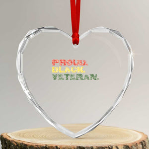 Proud Black Veteran Heart Crystal Glass Ornament Veterans Day Proud Military Camouflage TS11 Transparent Glass 3'' Heart Print Your Wear