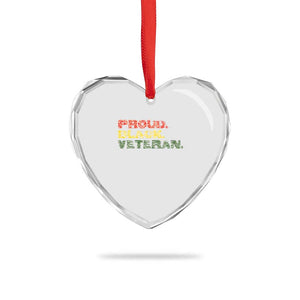 Proud Black Veteran Heart Crystal Glass Ornament Veterans Day Proud Military Camouflage TS11 Print Your Wear