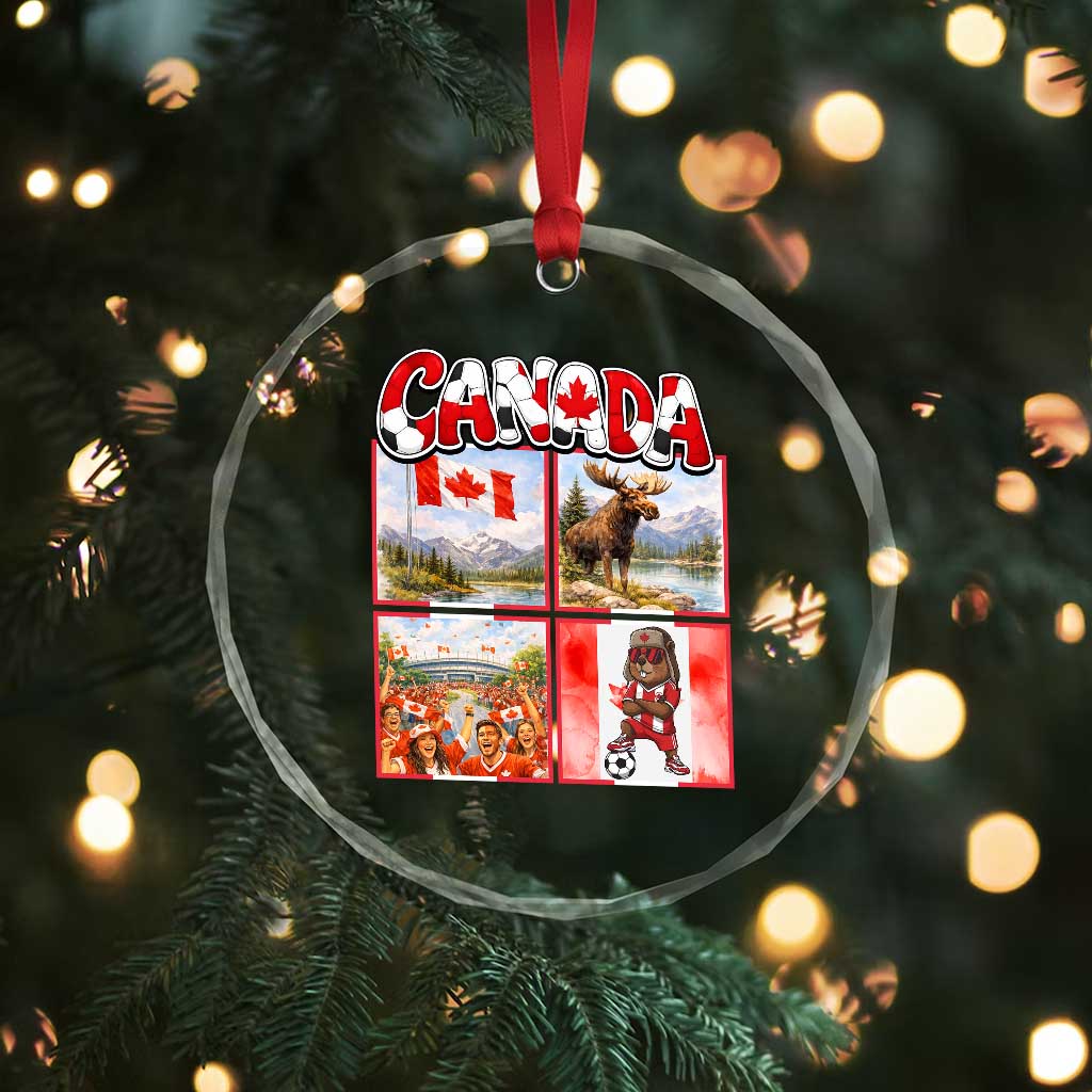 Proud Canada National Soccer Fan 2026 Gift Crystal Glass Ornament TS12 Print Your Wear
