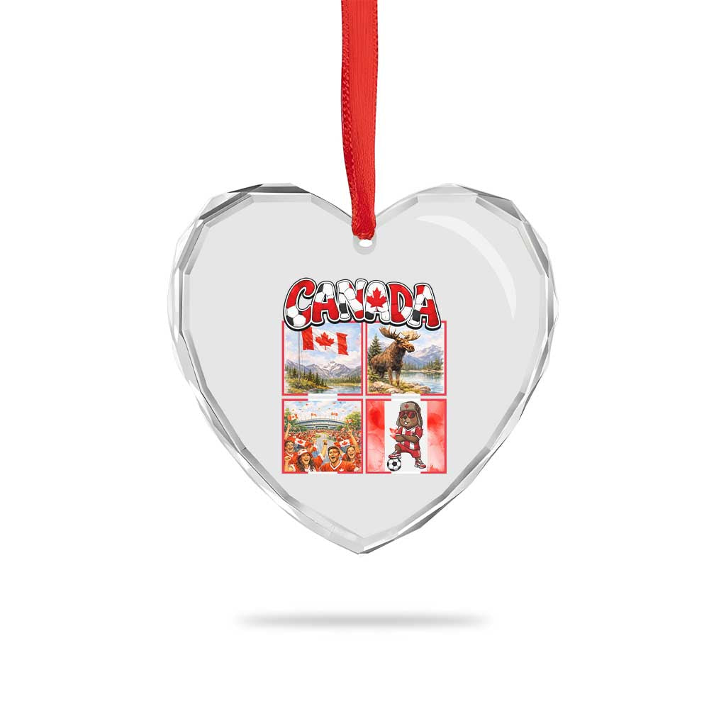 Proud Canada National Soccer Fan 2026 Gift Heart Crystal Glass Ornament TS12 Print Your Wear