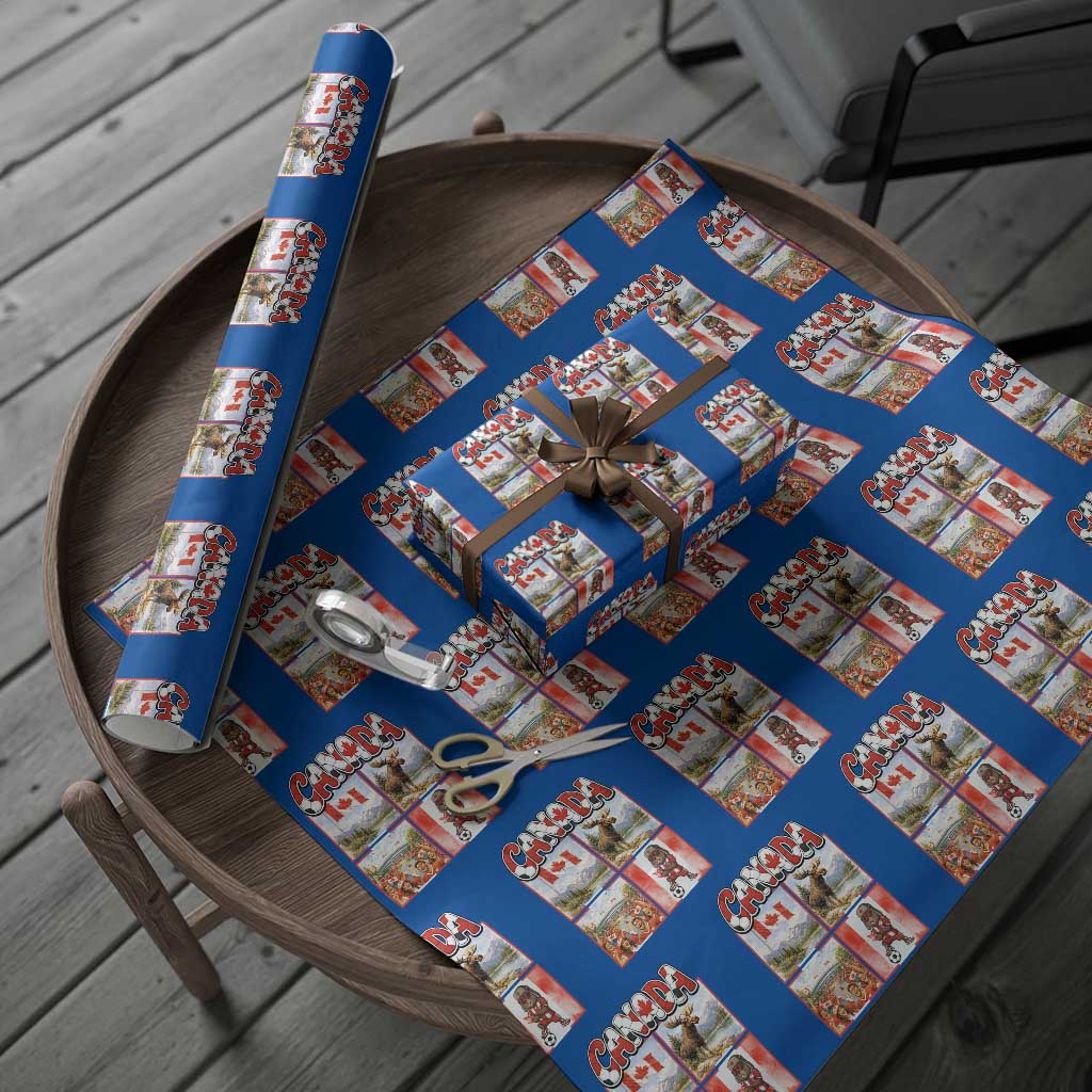 Proud Canada National Soccer Fan 2026 Gift Wrapping Paper Roll TS12 Blue Print Your Wear