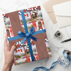 Proud Canada National Soccer Fan 2026 Gift Wrapping Paper Roll TS12 Mocha Print Your Wear
