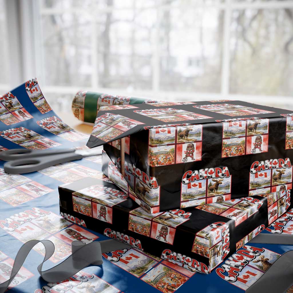 Proud Canada National Soccer Fan 2026 Gift Wrapping Paper Roll TS12 Black Print Your Wear
