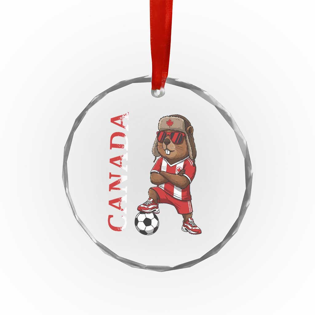 Proud Canada Soccer Beaver Crystal Glass Ornament Funny Football Fan Gift TS12 Print Your Wear