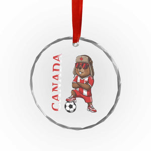 Proud Canada Soccer Beaver Crystal Glass Ornament Funny Football Fan Gift TS12 Print Your Wear