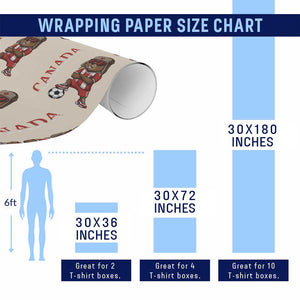 Proud Canada Soccer Beaver Wrapping Paper Roll Funny Football Fan Gift TS12 Print Your Wear