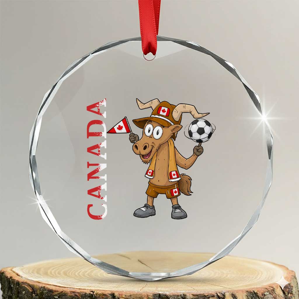 Proud Canada Soccer Moose Crystal Glass Ornament Canadian Football Fan TS12 Transparent Glass 3'' Circle Print Your Wear