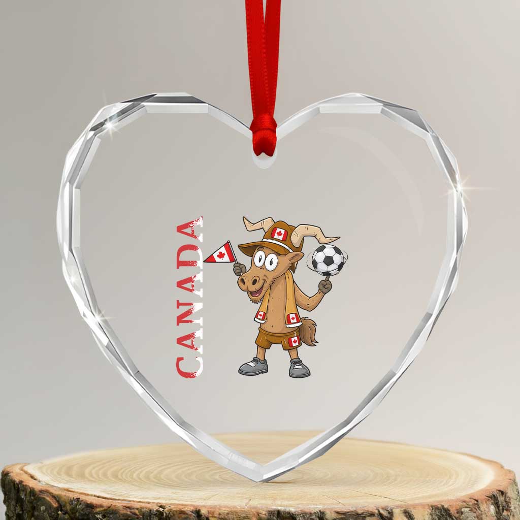 Proud Canada Soccer Moose Heart Crystal Glass Ornament Canadian Football Fan TS12 Transparent Glass 3'' Heart Print Your Wear