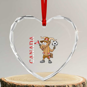 Proud Canada Soccer Moose Heart Crystal Glass Ornament Canadian Football Fan TS12 Transparent Glass 3'' Heart Print Your Wear