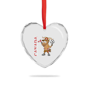 Proud Canada Soccer Moose Heart Crystal Glass Ornament Canadian Football Fan TS12 Print Your Wear