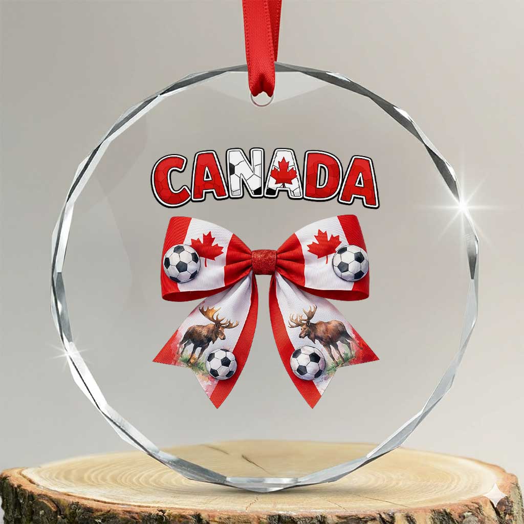 Proud Canadian National Soccer Lover Crystal Glass Ornament Football Fan Gift TS12 Transparent Glass 3'' Circle Print Your Wear