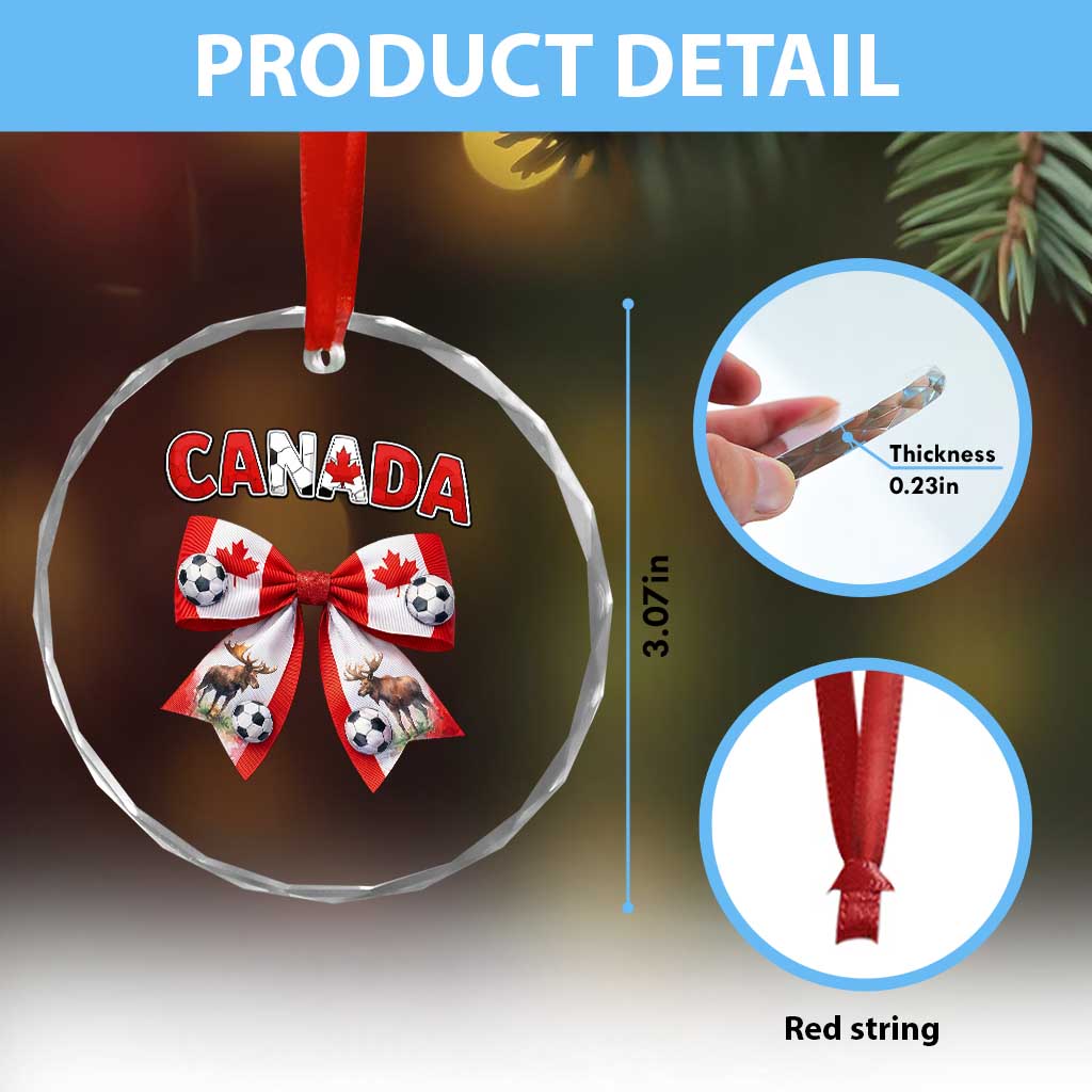 Proud Canadian National Soccer Lover Crystal Glass Ornament Football Fan Gift TS12 Print Your Wear