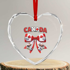Proud Canadian National Soccer Lover Heart Crystal Glass Ornament Football Fan Gift TS12 Transparent Glass 3'' Heart Print Your Wear