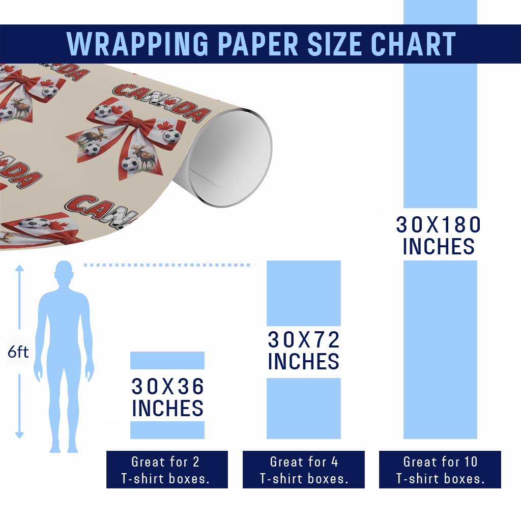 Proud Canadian National Soccer Lover Wrapping Paper Roll Football Fan Gift TS12 Print Your Wear