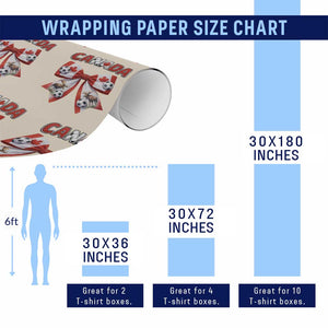 Proud Canadian National Soccer Lover Wrapping Paper Roll Football Fan Gift TS12 Print Your Wear