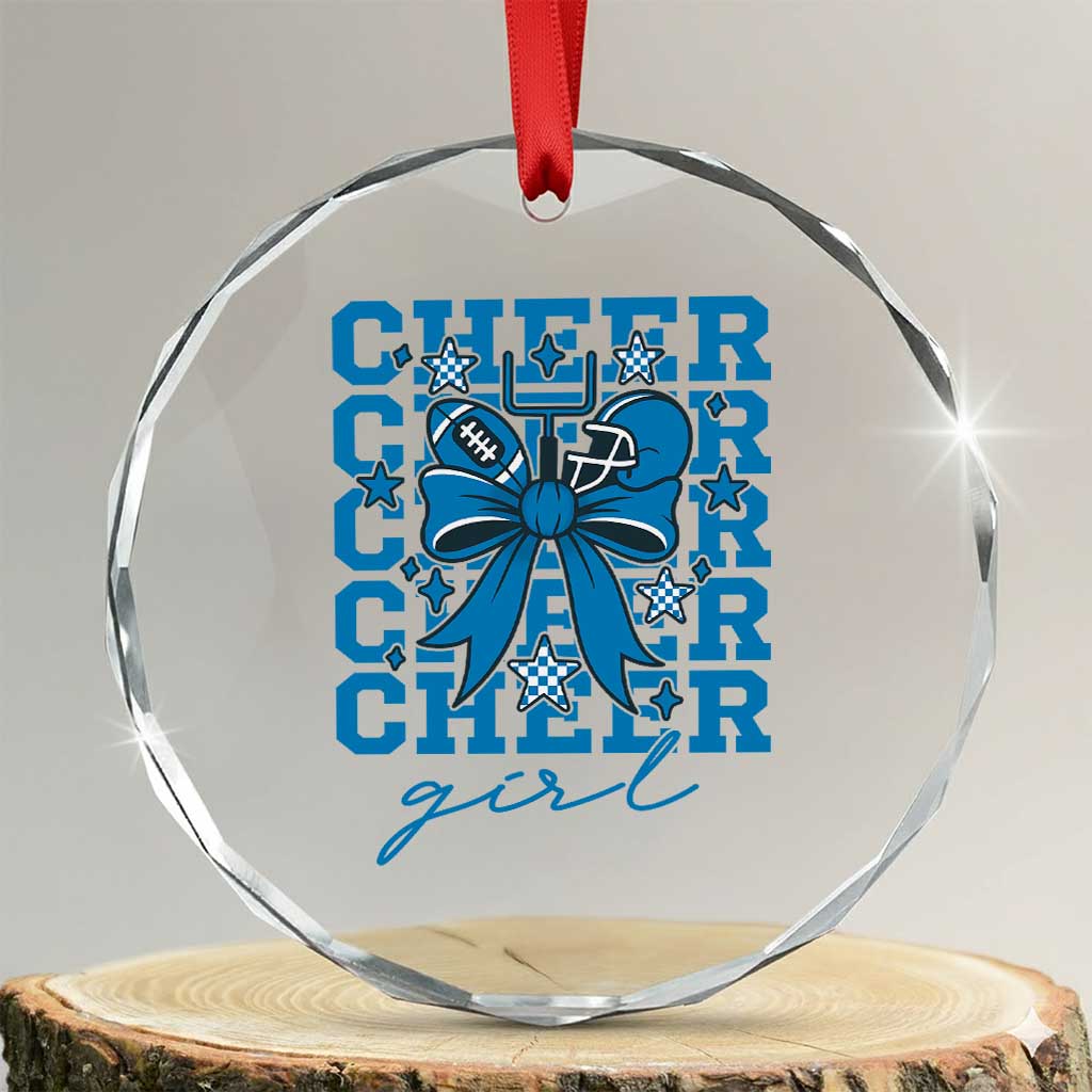 Proud Cheer Girl Crystal Glass Ornament Football Team Supporter Gift TS12 Transparent Glass 3'' Circle Print Your Wear