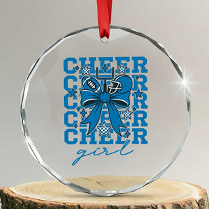 Proud Cheer Girl Crystal Glass Ornament Football Team Supporter Gift TS12 Transparent Glass 3'' Circle Print Your Wear