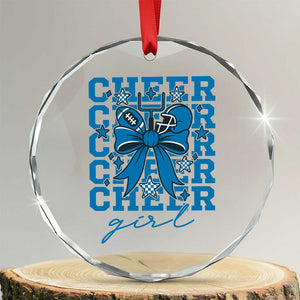 Proud Cheer Girl Crystal Glass Ornament Football Team Supporter Gift TS12 Transparent Glass 3'' Circle Print Your Wear