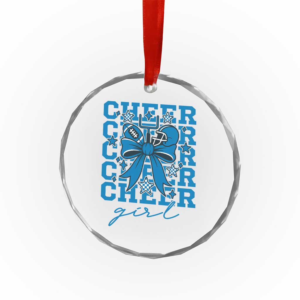 Proud Cheer Girl Crystal Glass Ornament Football Team Supporter Gift TS12 Print Your Wear
