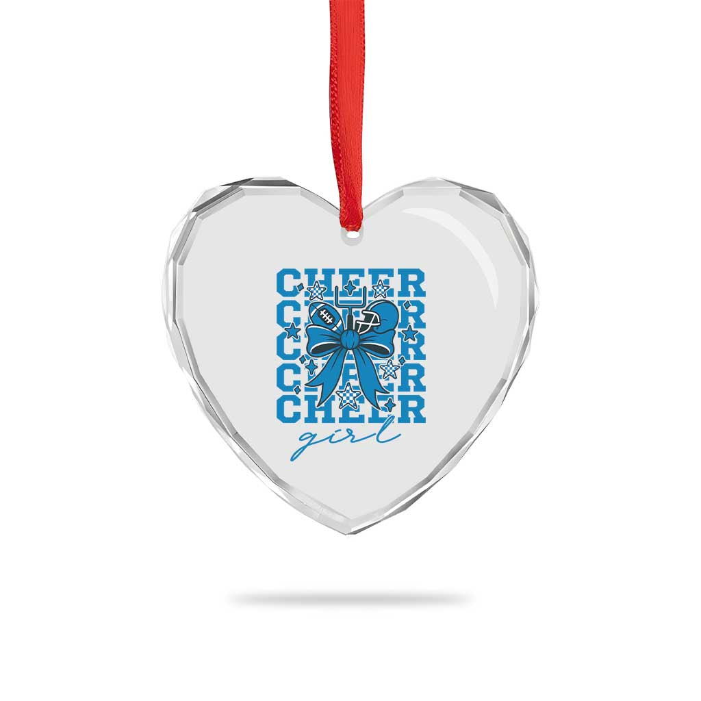 Proud Cheer Girl Heart Crystal Glass Ornament Football Team Supporter Gift TS12 Print Your Wear