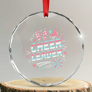 Proud Cheerleader Team Crystal Glass Ornament Gift For Women Sports Fans TS12 Transparent Glass 3'' Circle Print Your Wear
