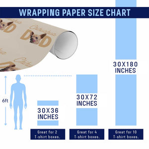 Proud Chihuahua Dad Wrapping Paper Roll Ankle Biter Dog Lover TS12 Print Your Wear