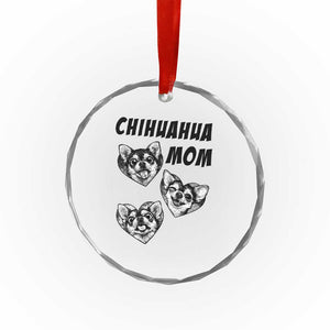 Proud Chihuahua Mom Crystal Glass Ornament Ankle Biter Dog Lover TS12 Print Your Wear