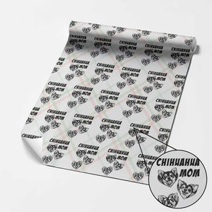 Proud Chihuahua Mom Wrapping Paper Roll Ankle Biter Dog Lover TS12 Christmas Plaid Print Your Wear