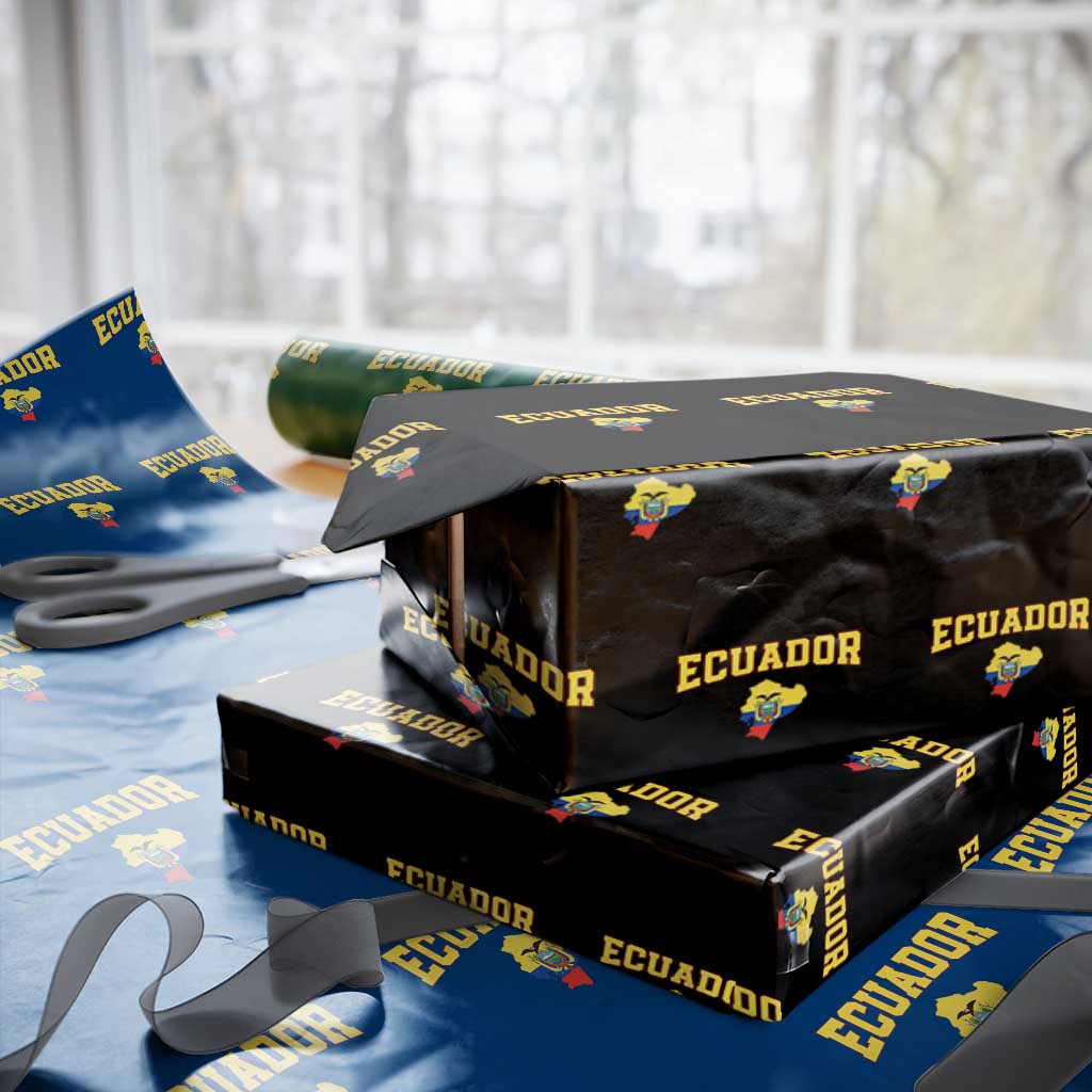 Proud Ecuadorian Map Wrapping Paper Roll Ecuador Roots Heritage Pride