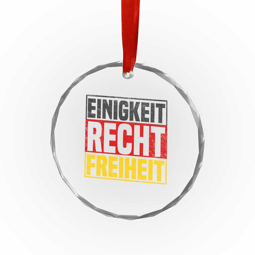 Proud Germany Crystal Glass Ornament Einigkeit Recht Freiheit German Flag TS11 Print Your Wear